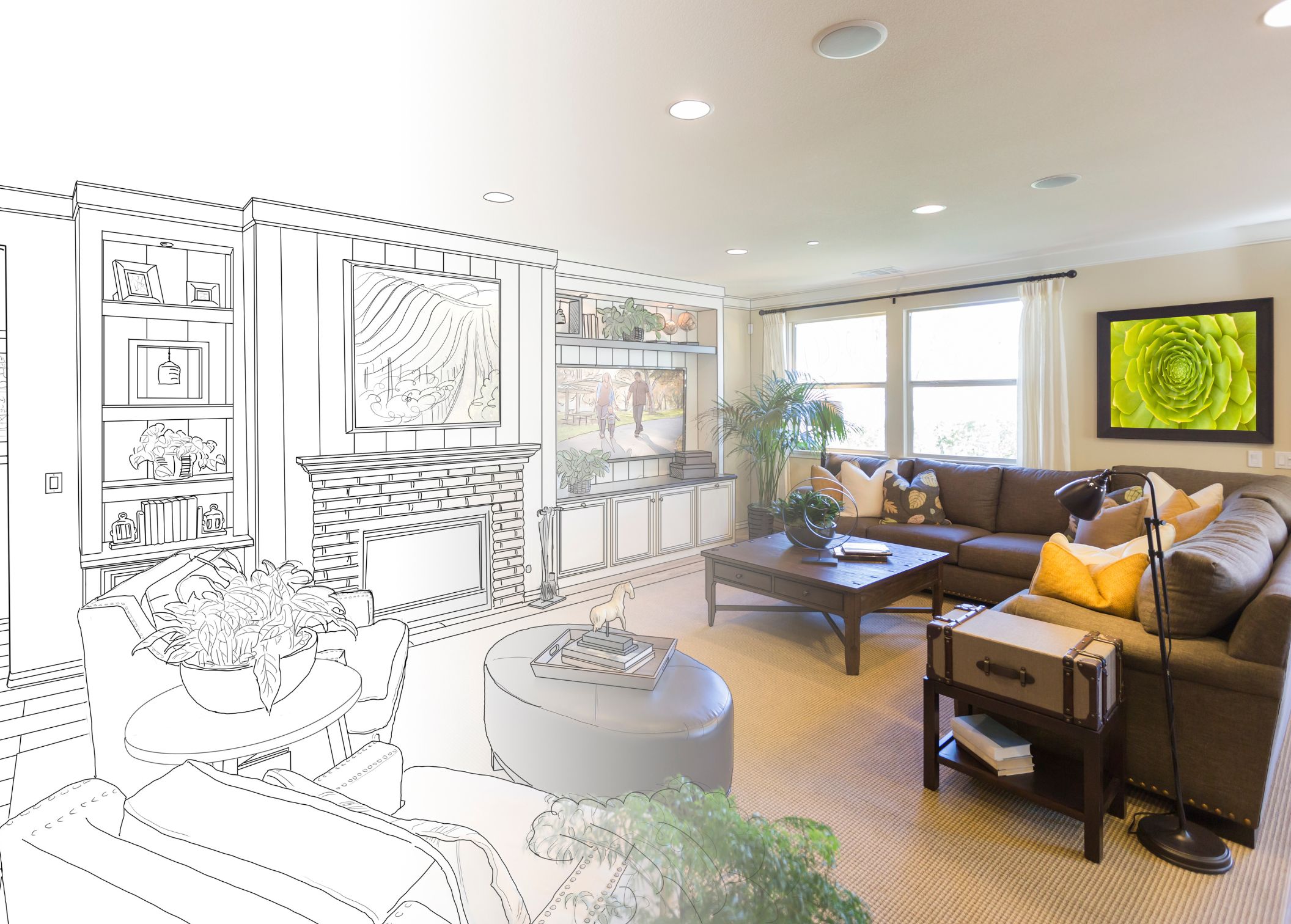 Living Room Furniture Sketch
